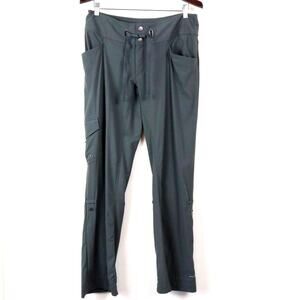 Columbia Size 10 Womens Hiking Pants Roll Tab Cuff Cargo Pocket Gray